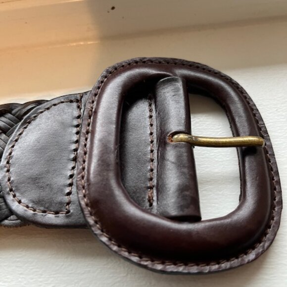 Braided leather belt. - Picture 3 of 4